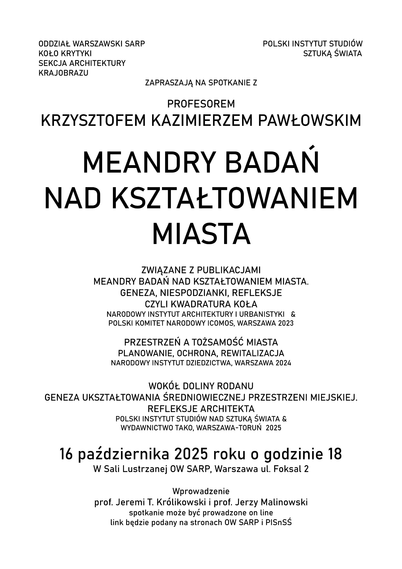 Program Spotkania z Kazimierzem Pawłowskim