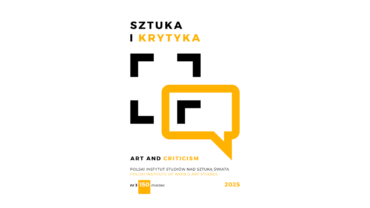 Okładka miesięcznika Sztuka i Krytyka