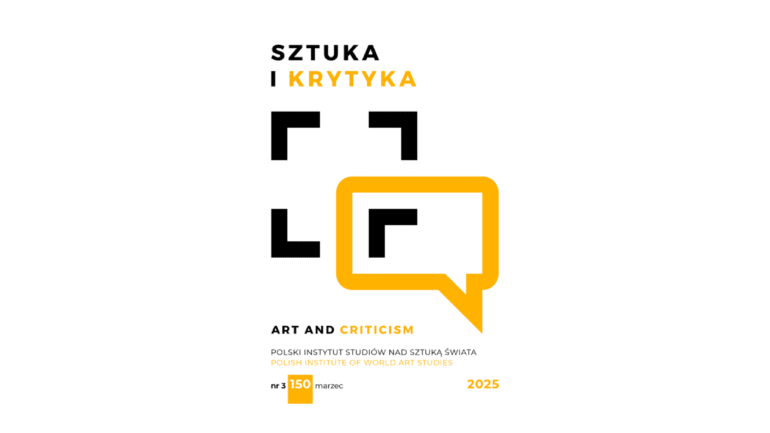 Okładka miesięcznika Sztuka i Krytyka