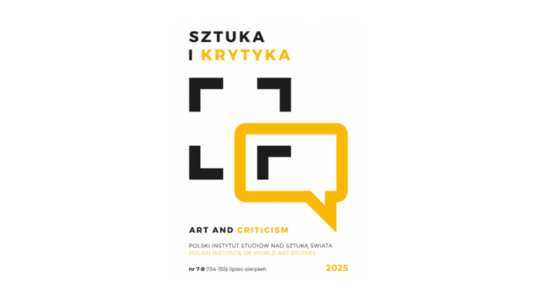Okładka miesięcznika Sztuka i Krytyka