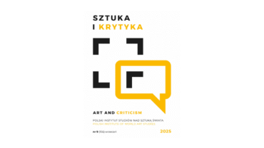 Okładka miesięcznika Sztuka i Krytyka