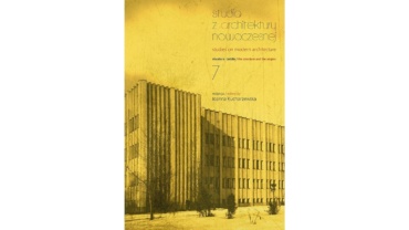 Okładka wydawnictwa Studia z architektury nowoczesnej