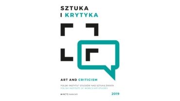 Okładka miesięcznika Sztuka i Krytyka