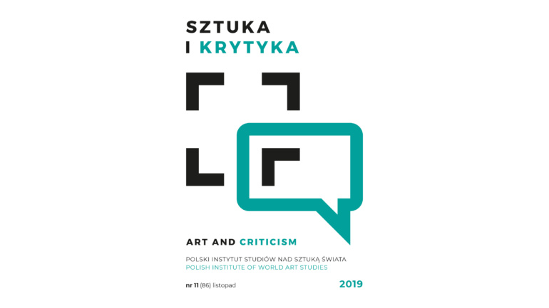 Okładka miesięcznika Sztuka i Krytyka