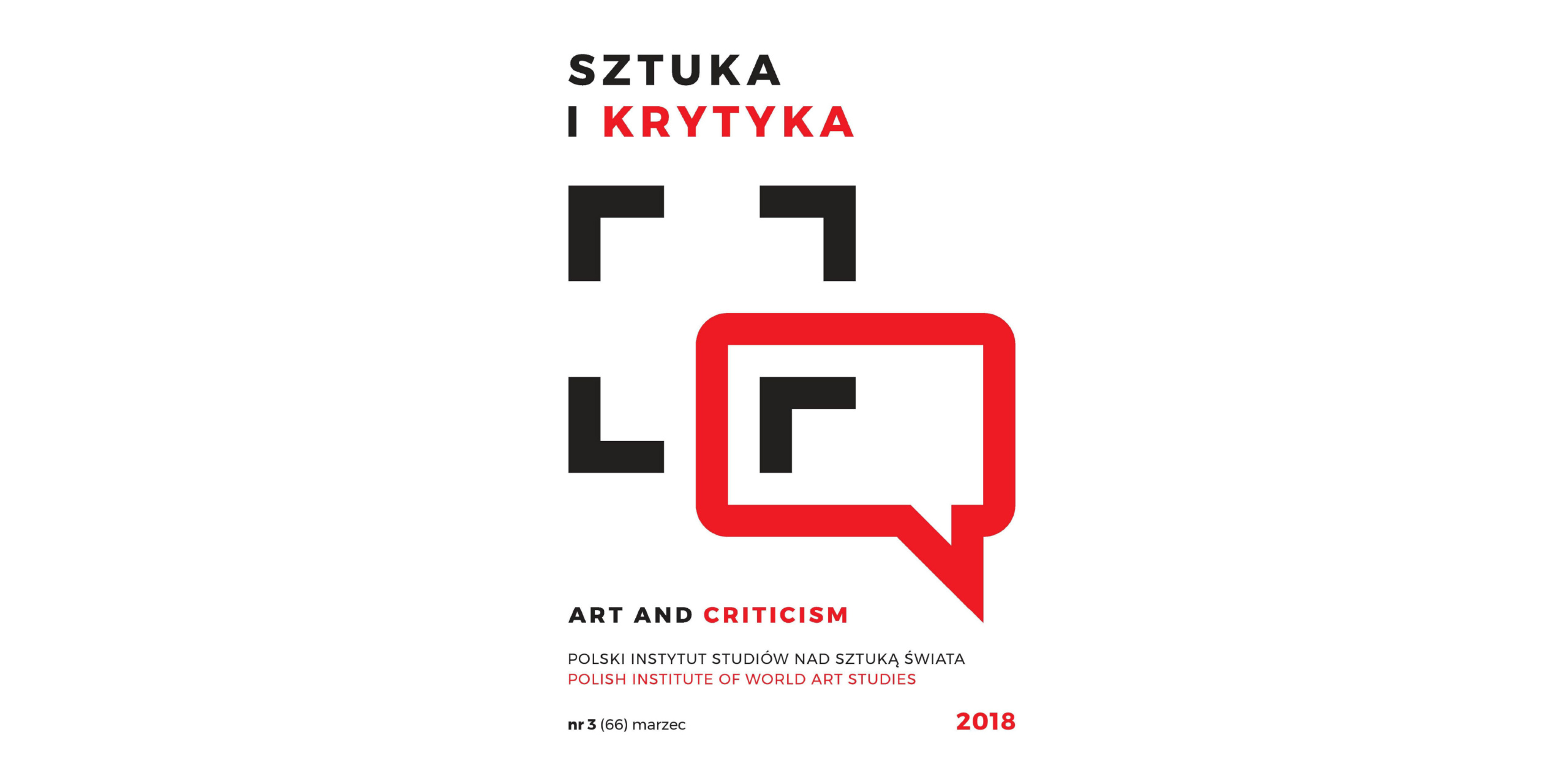 Okładka miesięcznika Sztuka i Krytyka