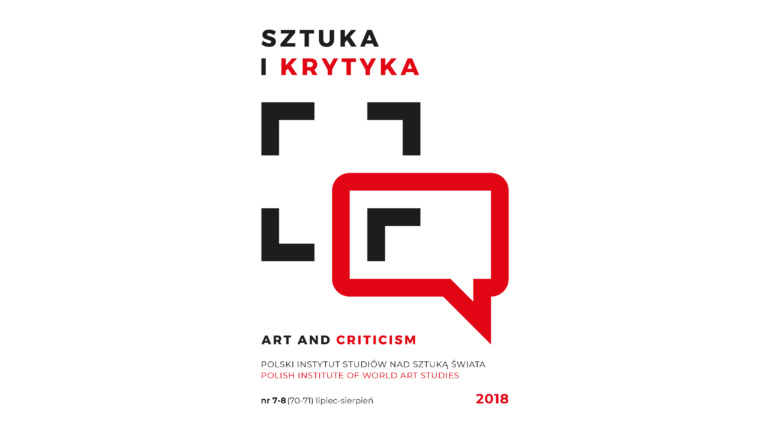 Okładka miesięcznika Sztuka i Krytyka