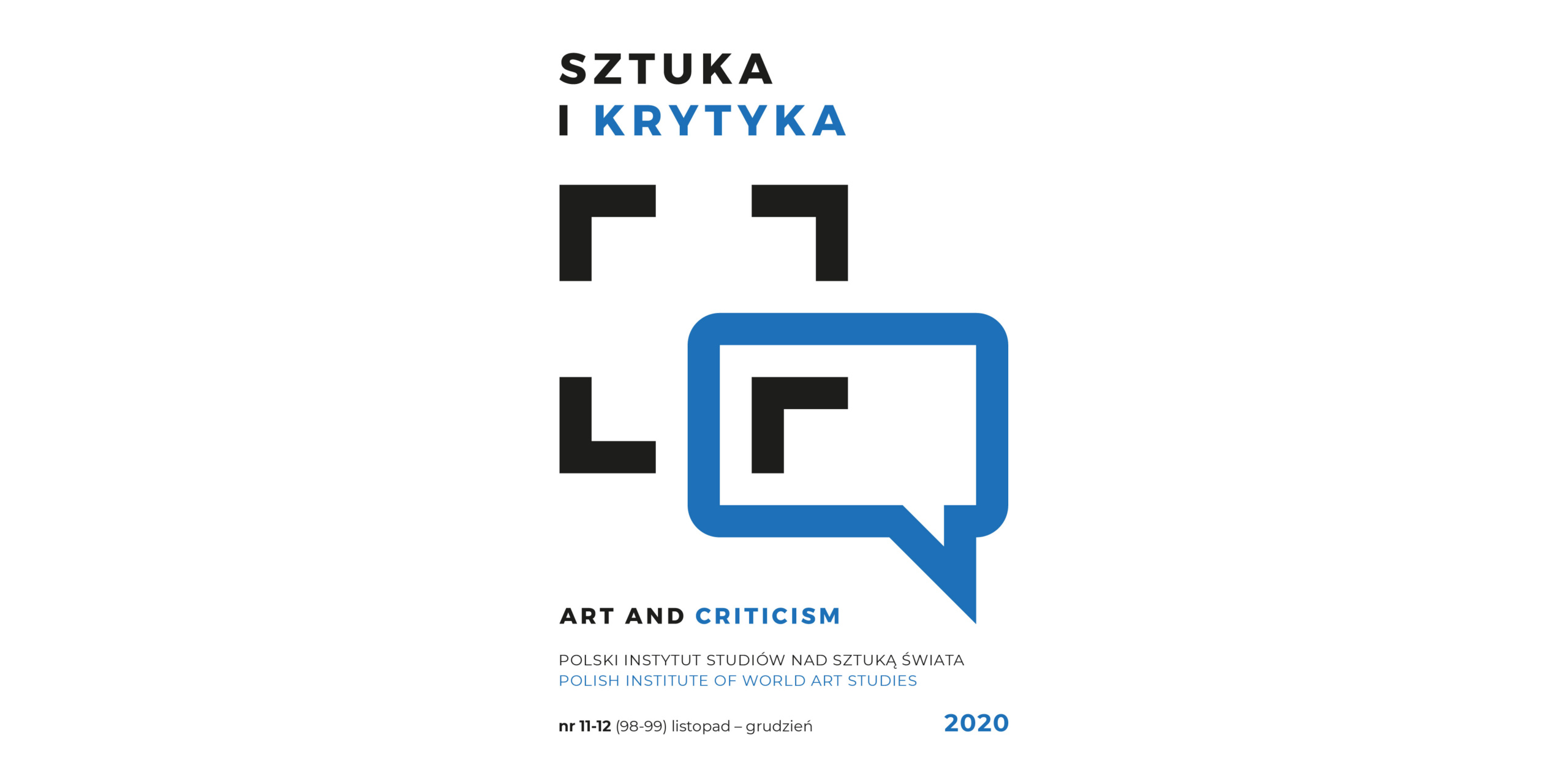 Okładka miesięcznika Sztuka i Krytyka