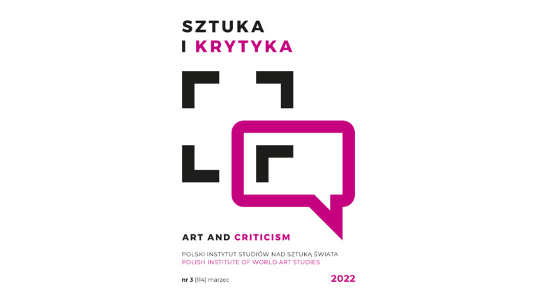 Okładka miesięcznika Sztuka i Krytyka