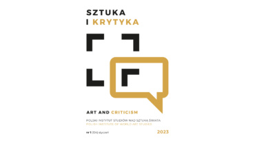 Okładka miesięcznika Sztuka i Krytyka