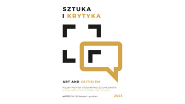 Okładka miesięcznika Sztuka i Krytyka