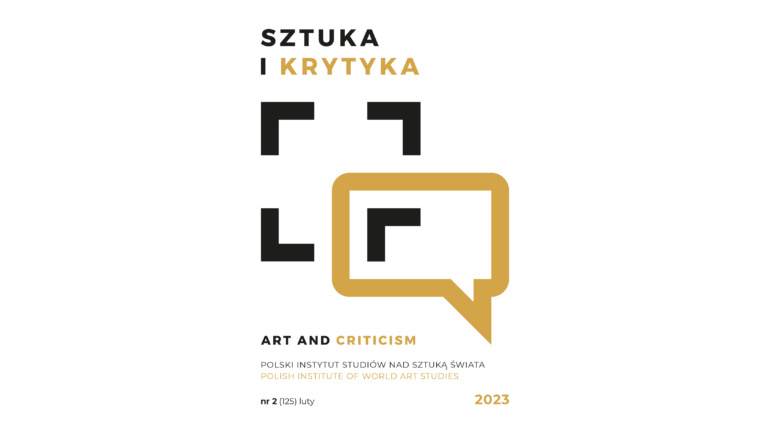 Okładka miesięcznika Sztuka i Krytyka