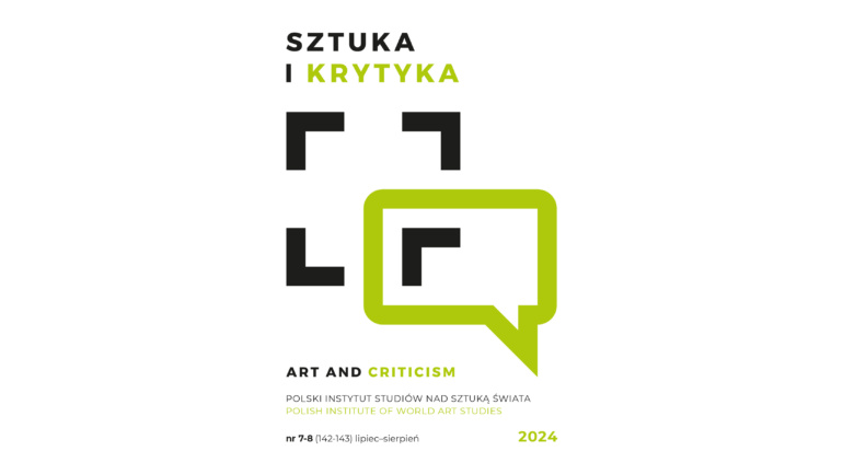 Okładka miesięcznika Sztuka i Krytyka