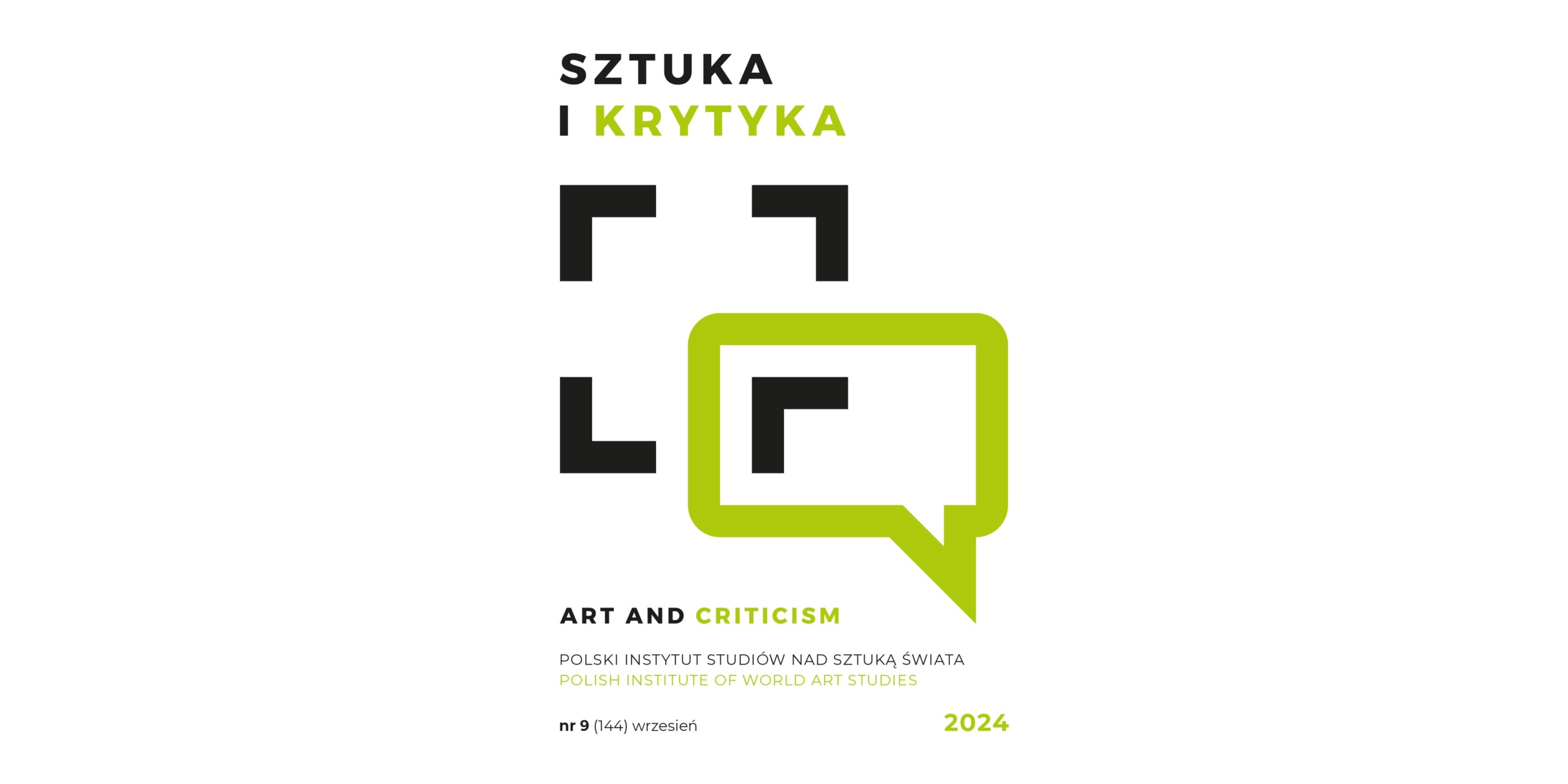 Okładka miesięcznika Sztuka i Krytyka