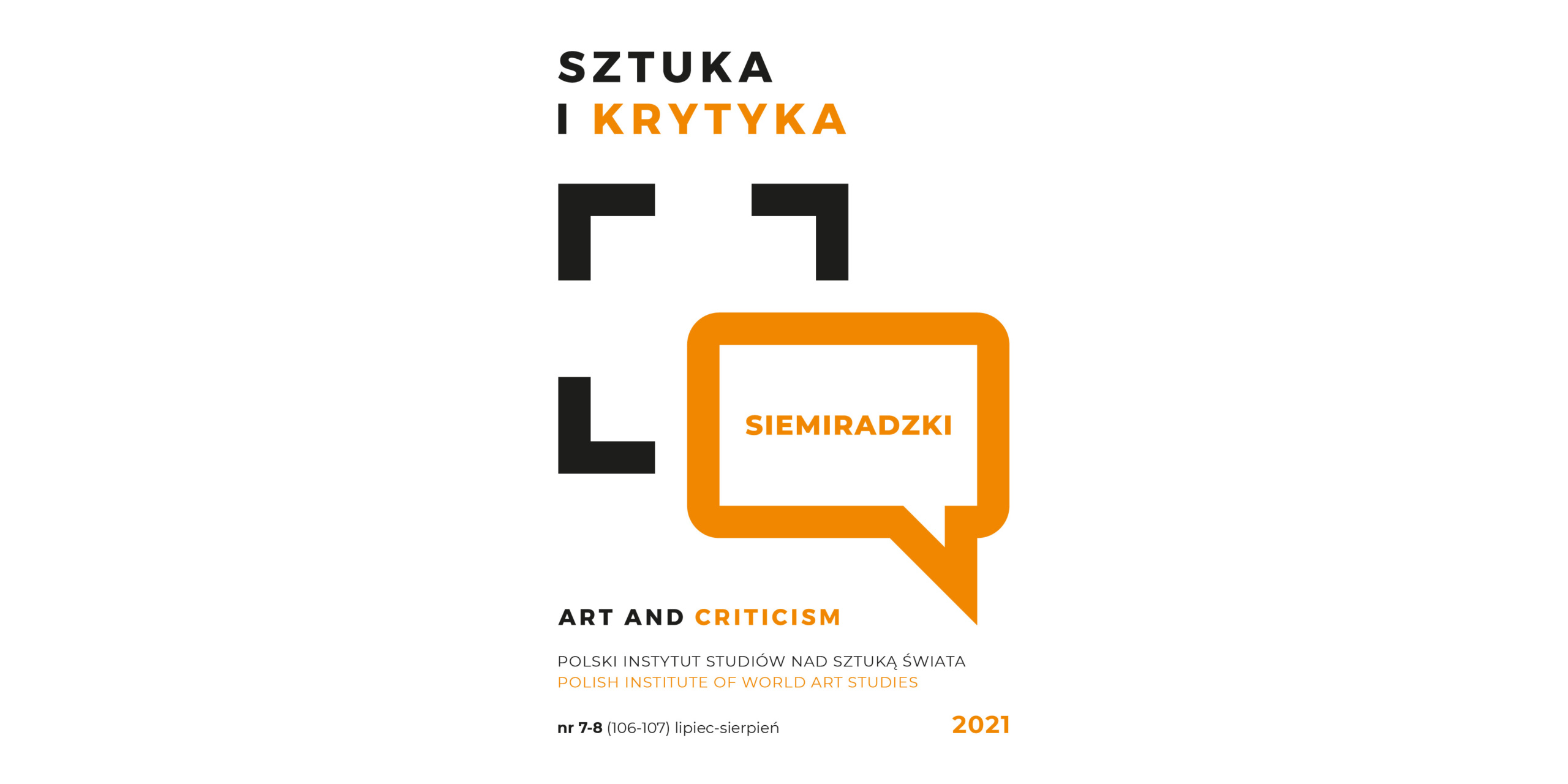 Okładka miesięcznika Sztuka i Krytyka